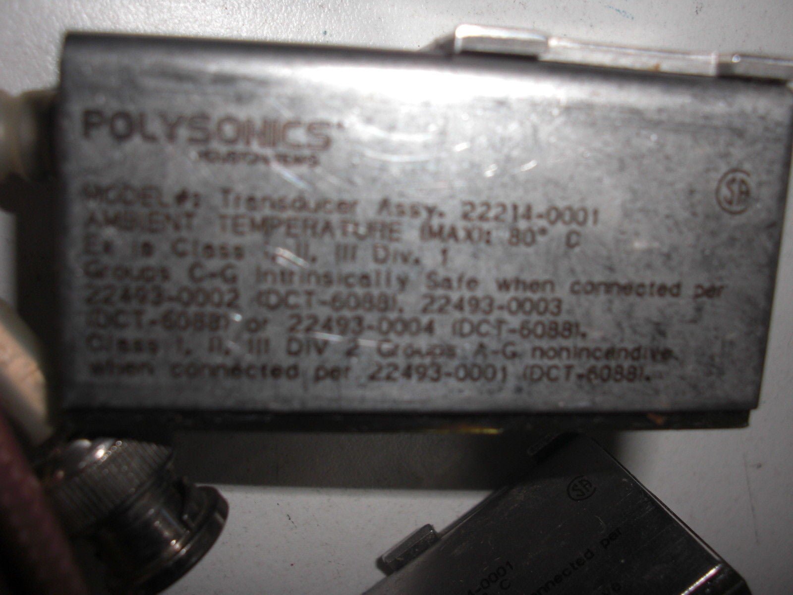 POLYSONICS 22214-0001 SENSOR *USED*