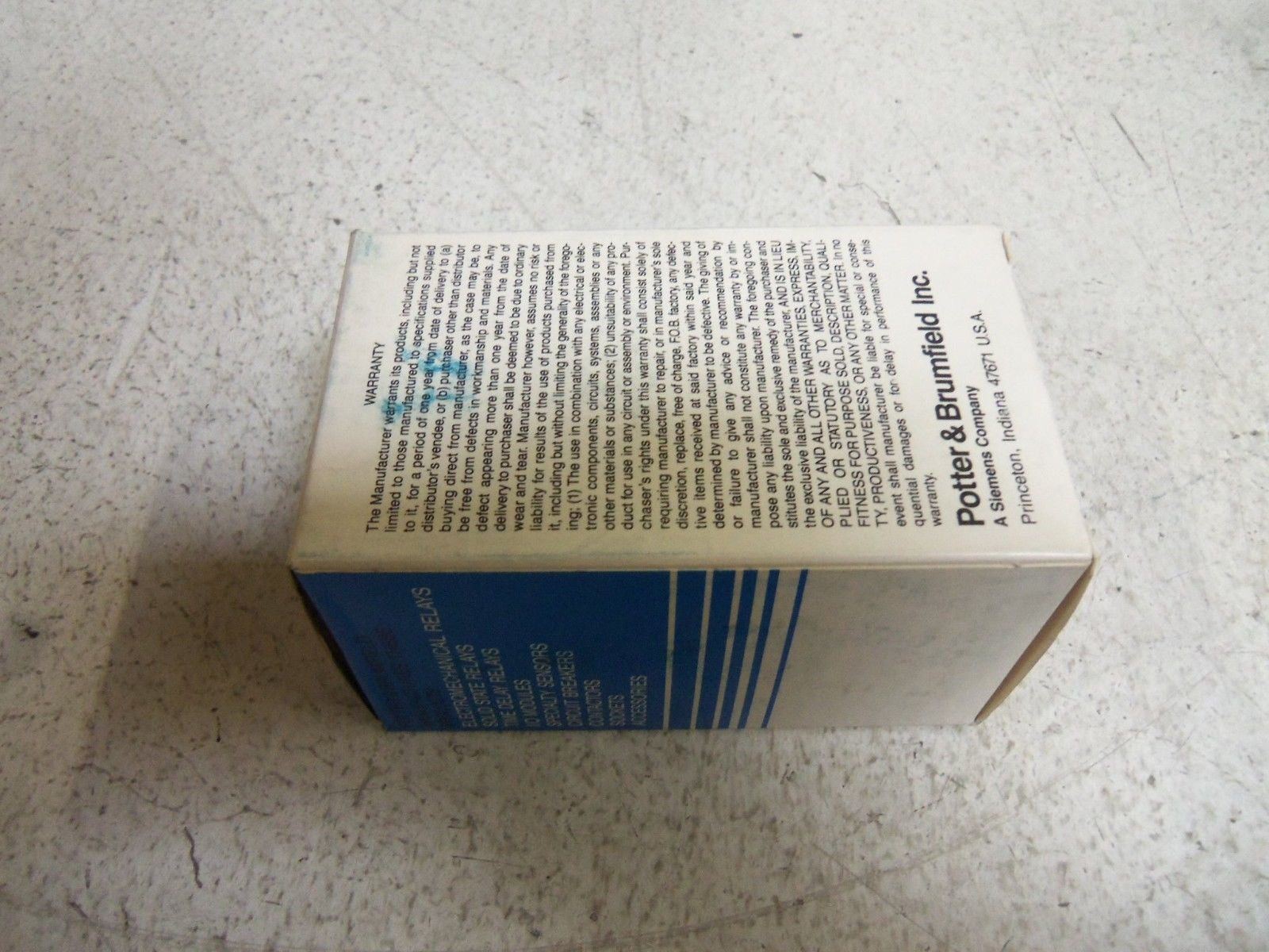 POTTER & BRUMFIELD CDB-38-70012 TIME DELAY RELAY 0.6-60 SEC *NEW IN BOX*