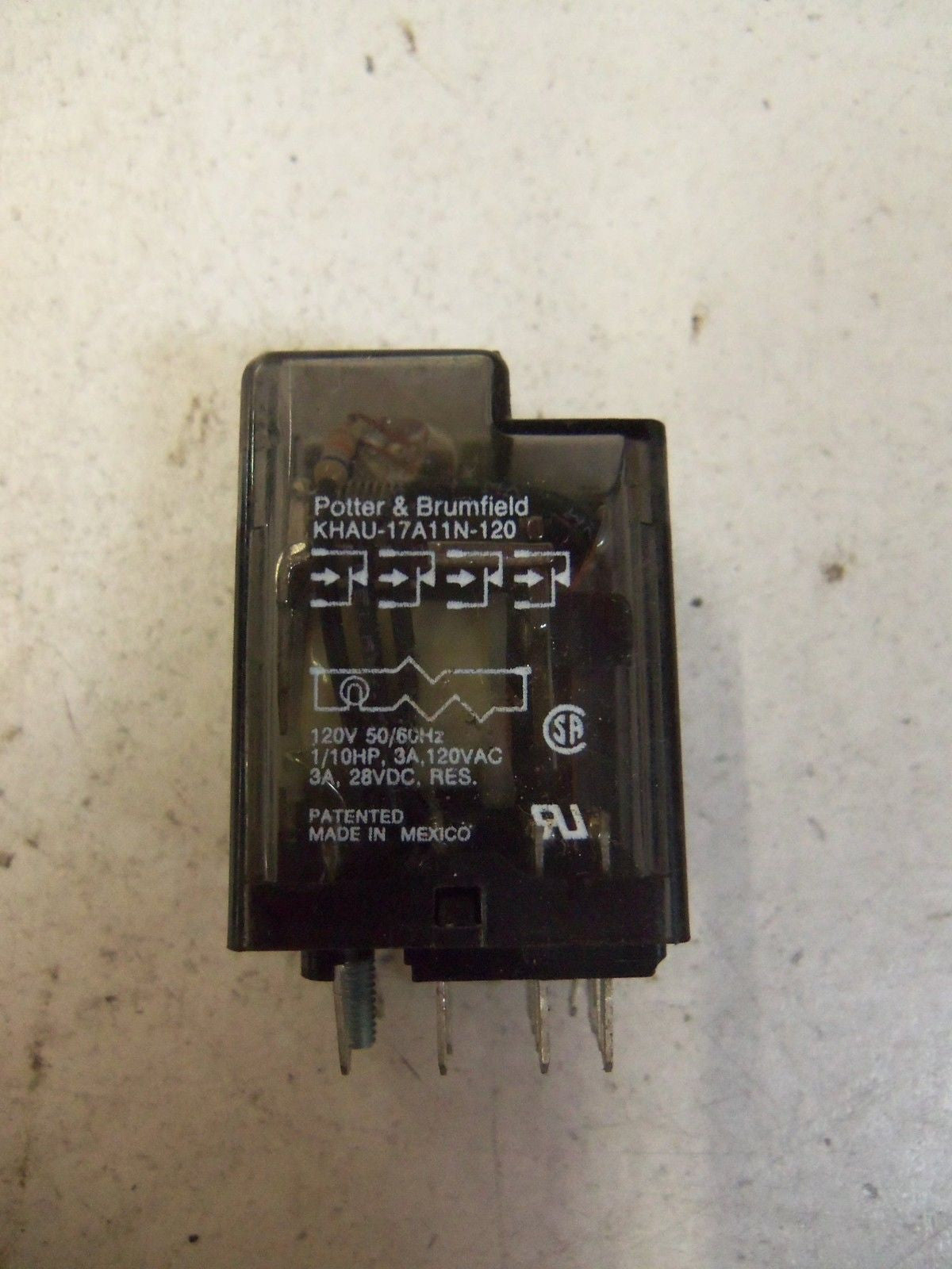 POTTER & BRUMFIELD KHAU-17A11N-120 RELAY 120V *USED*