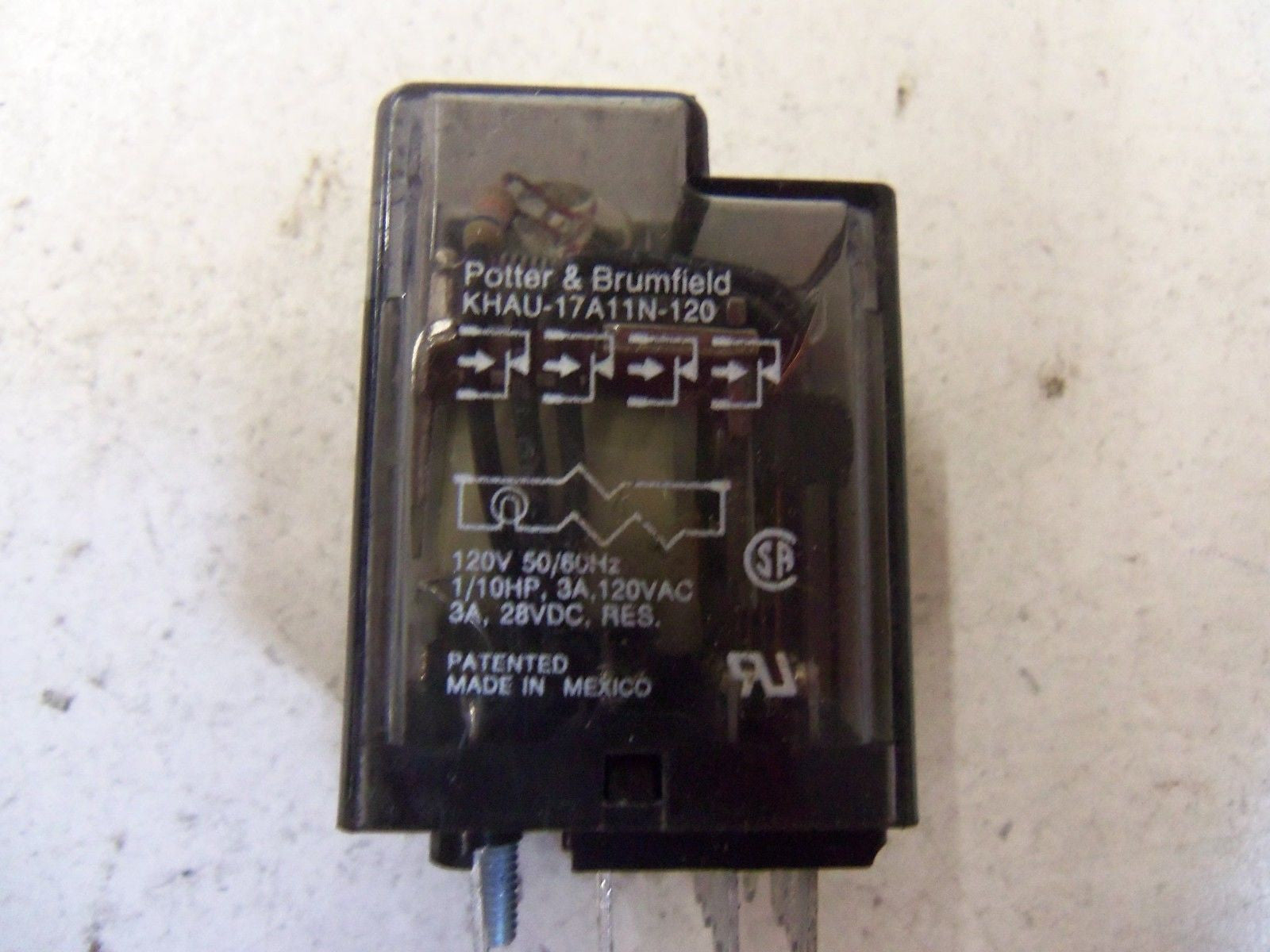 POTTER & BRUMFIELD KHAU-17A11N-120 RELAY 120V *USED*