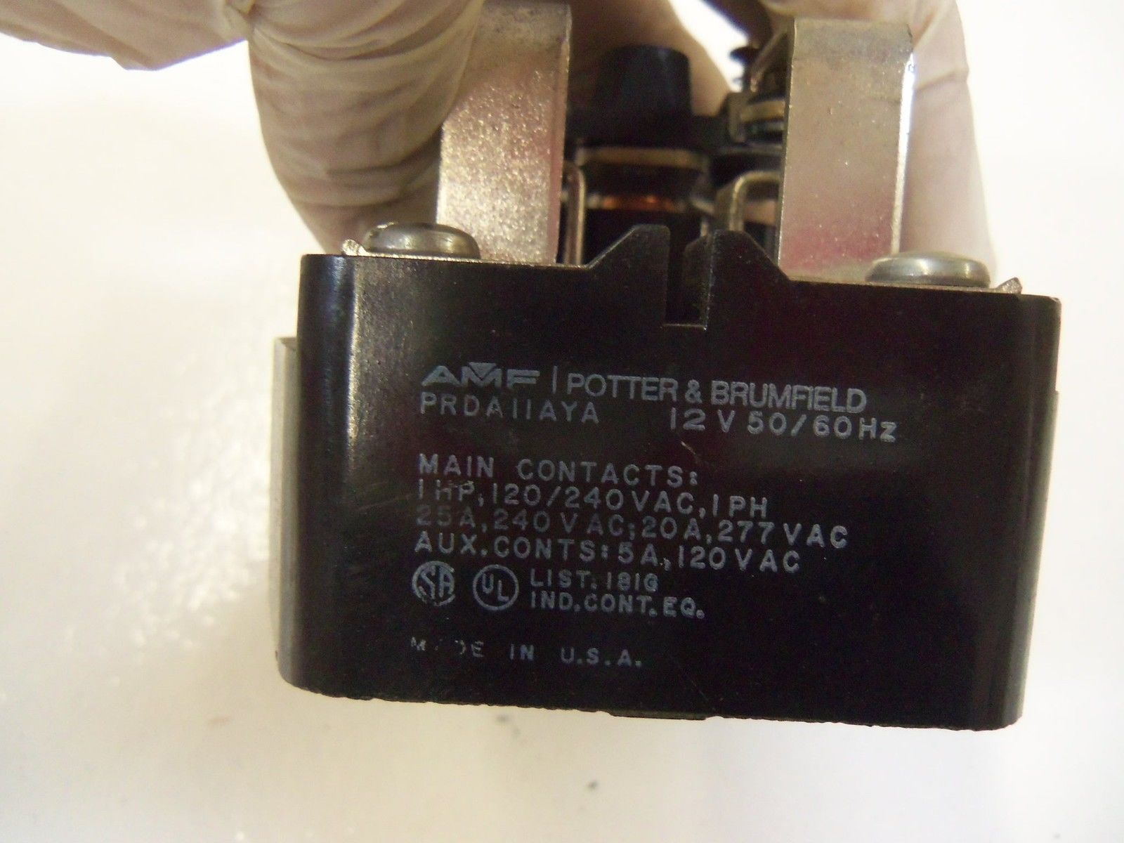 POTTER & BRUMFIELD PRDA11AYA 12V50/60HZ *USED*