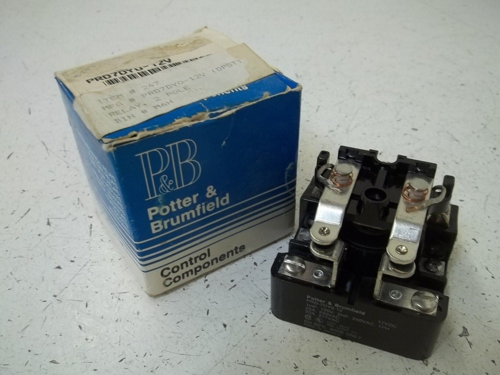 POTTER & BRUMFIELD PRD-7DY0-12 RELAY 12VDC *NEW IN BOX*