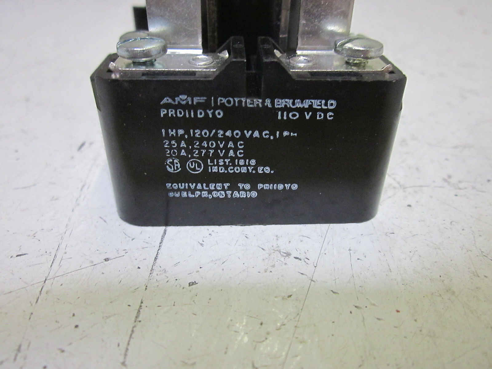 POTTER & BRUMFIELD PRD-11DY0-110 RELAY 110VDC *USED*