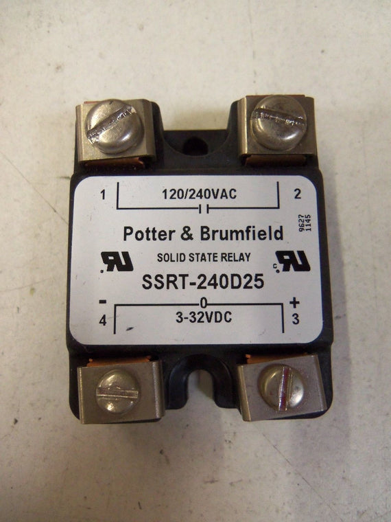 POTTER & BRUMFIELD SSRT-240D25 SOLID STATE RELAY *USED*