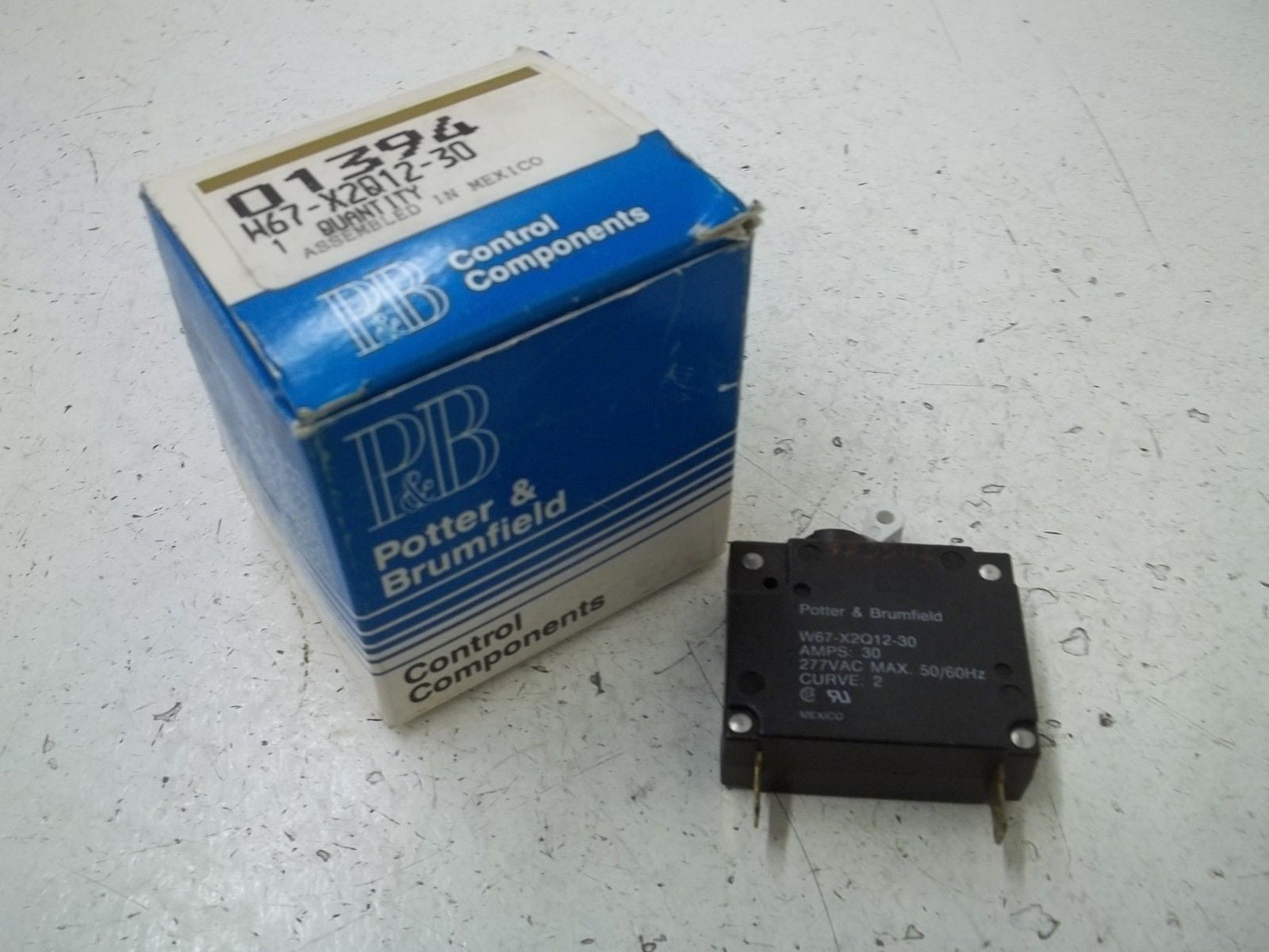 POTTER & BRUMFIELD W67-X2Q12-30 CIRCUIT BREAKER 30AMP, 277VAC *NEW IN BOX*
