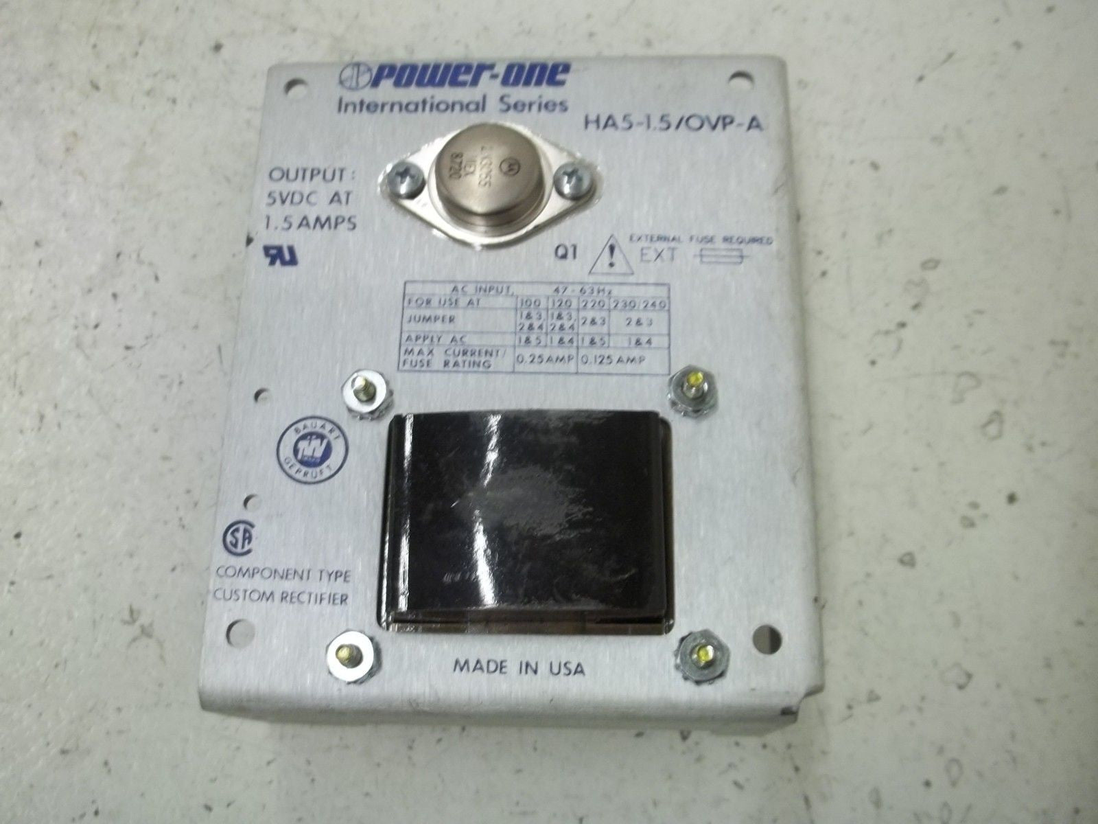 POWER-ONE HA5-1.5/OVP-A POWER SUPPLY *USED*