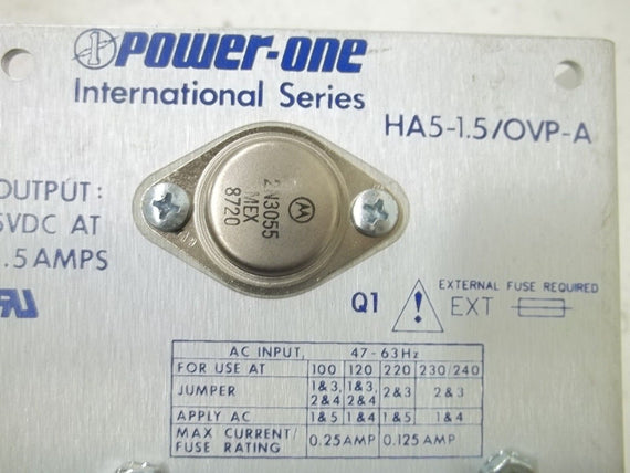 POWER-ONE HA5-1.5/OVP-A POWER SUPPLY *USED*