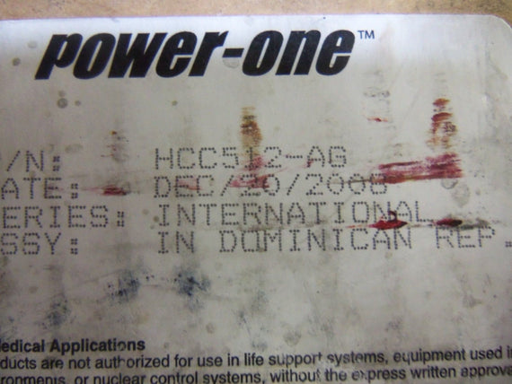 POWER-ONE HCC512-AG *NEW IN BOX*