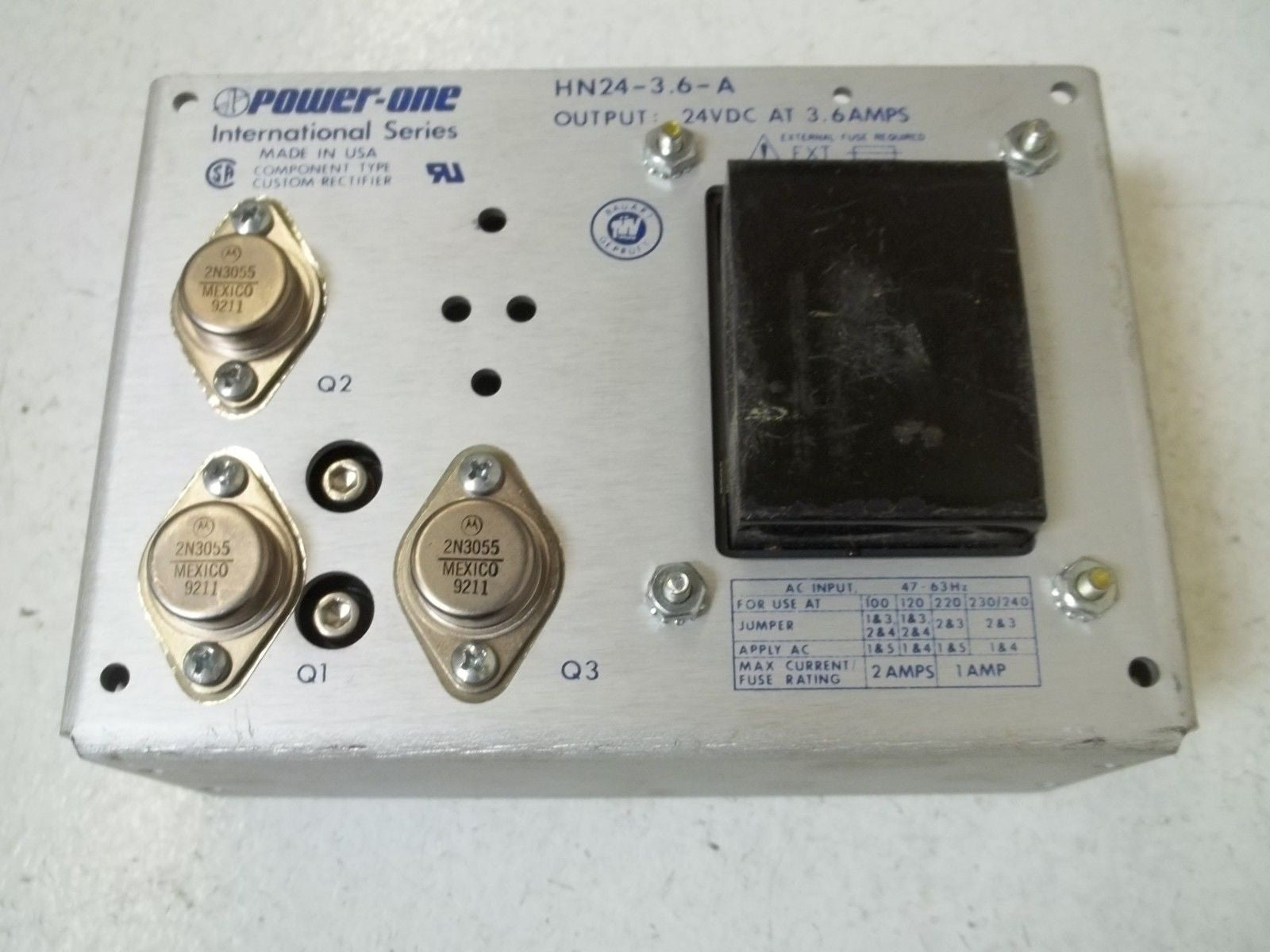 POWER-ONE HN24-3.6A POWER SUPPLY *USED*