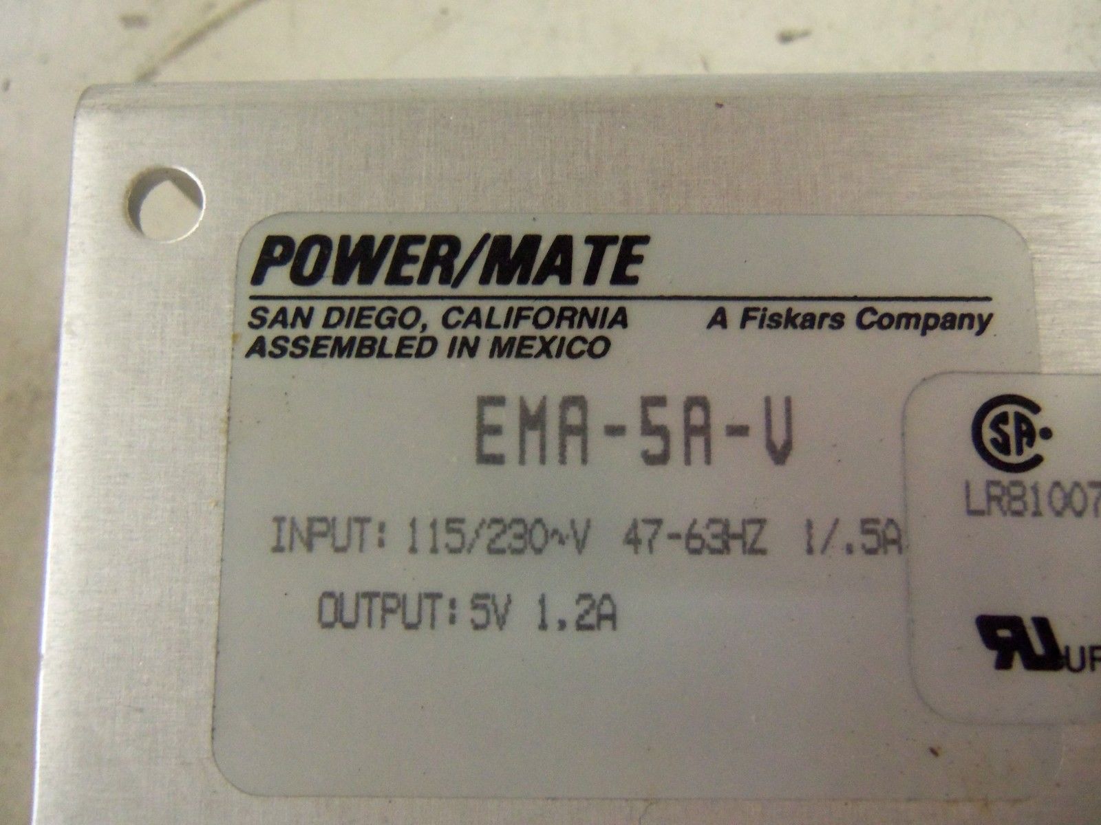 POWER/MATE EMA-5A-V REGULATED POWER SUPPLY *USED*