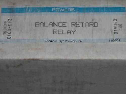 POWERS BALANCE RETARD RELAY 243-0010 *NEW IN BOX*