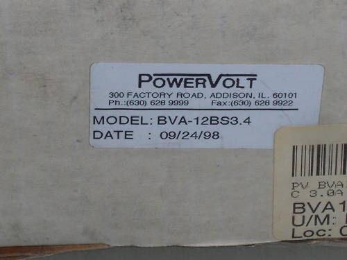POWER VOLT BVA-12BS3.4 *NEW*