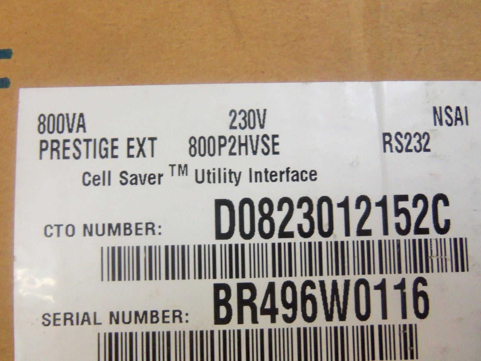 POWERWARE 800P2HVSE *NEW IN BOX*