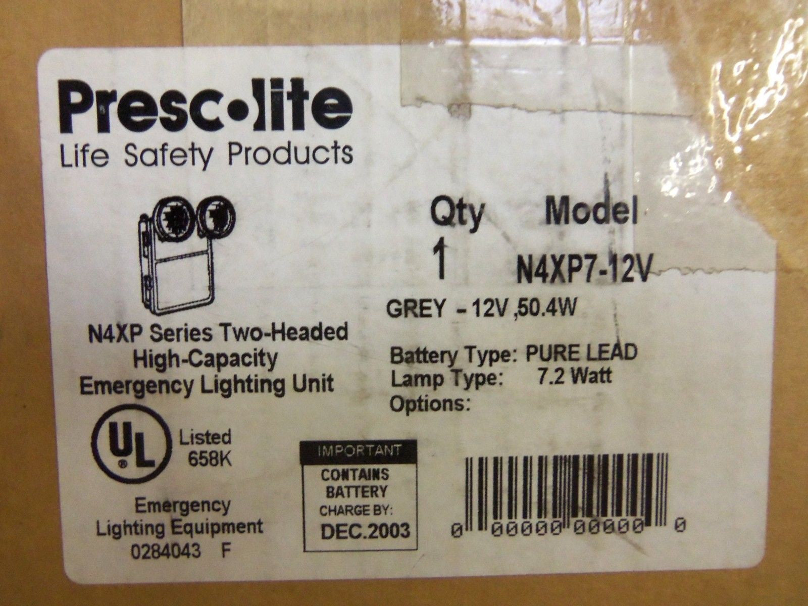 PRESC-LITE N4XP7-12V DUAL LIGHT *NEW IN BOX*