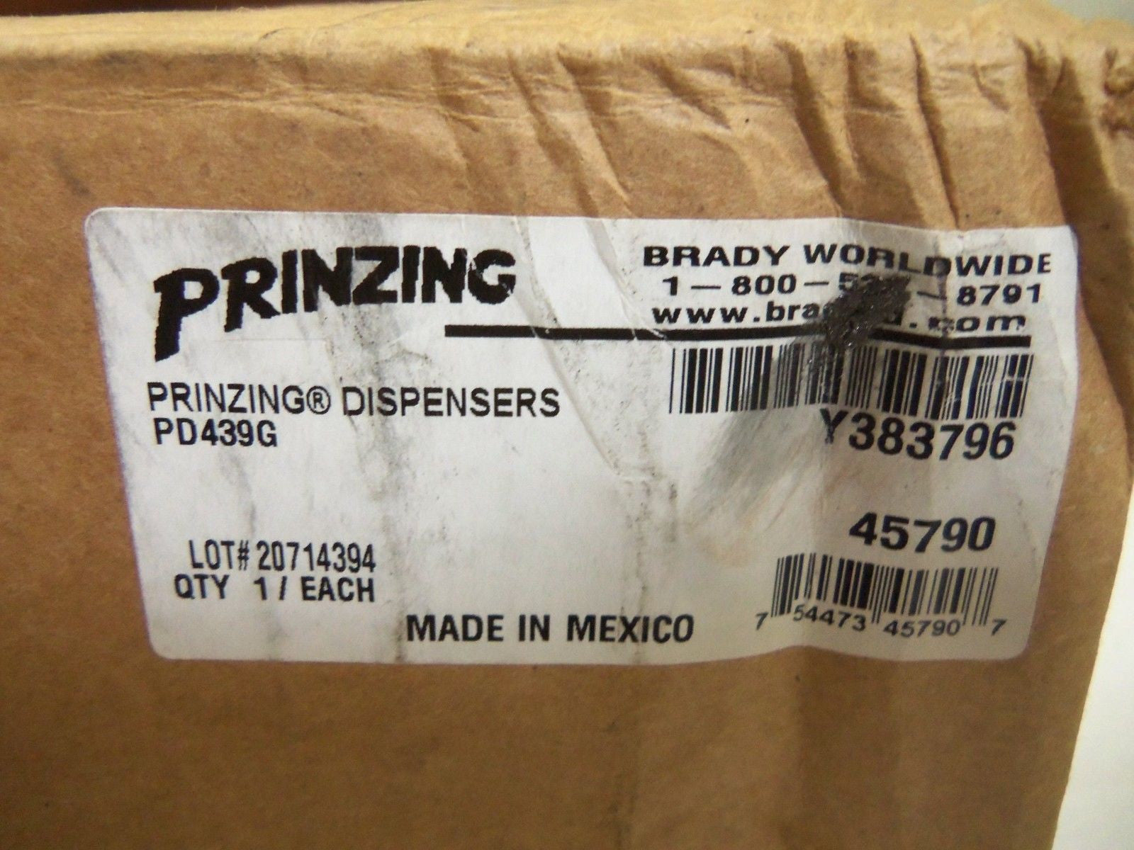 PRIZING PD439G EAR PLUG DISPENSER *NEW IN BOX*