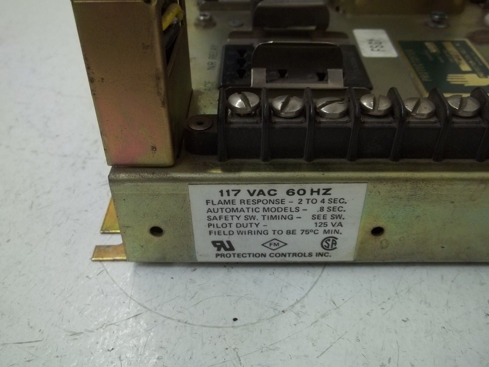 PROTECTION CONTROLS INC. 6642-VB10NR 117VAC *USED*