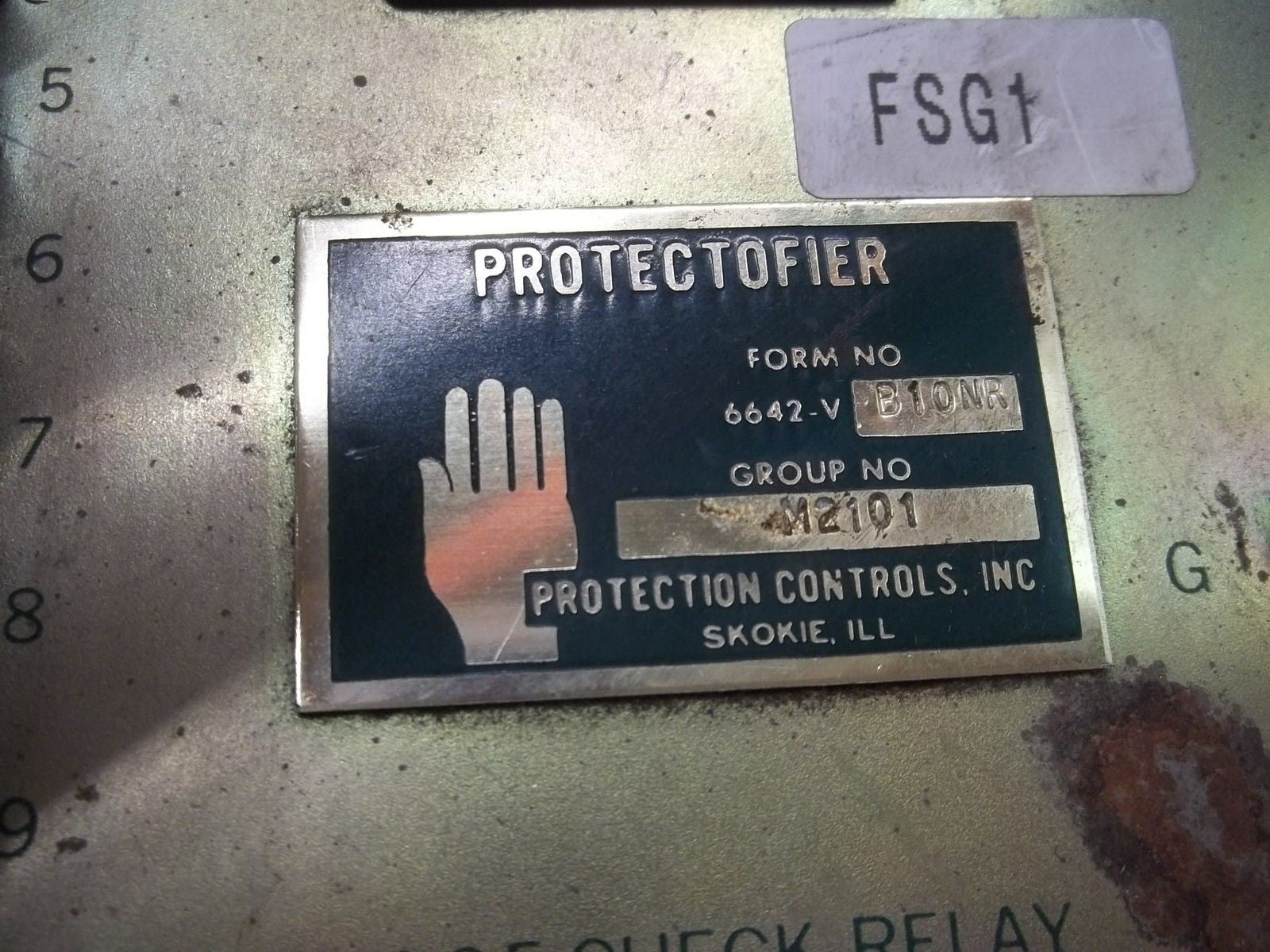 PROTECTION CONTROLS INC. 6642-VB10NR 117VAC *USED*
