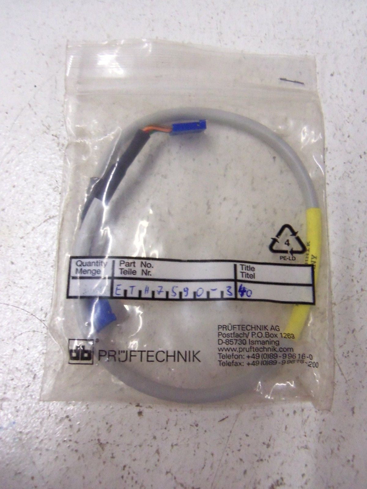 PRUFTECHNIK ETH-7590-340 *NEW IN BAG*