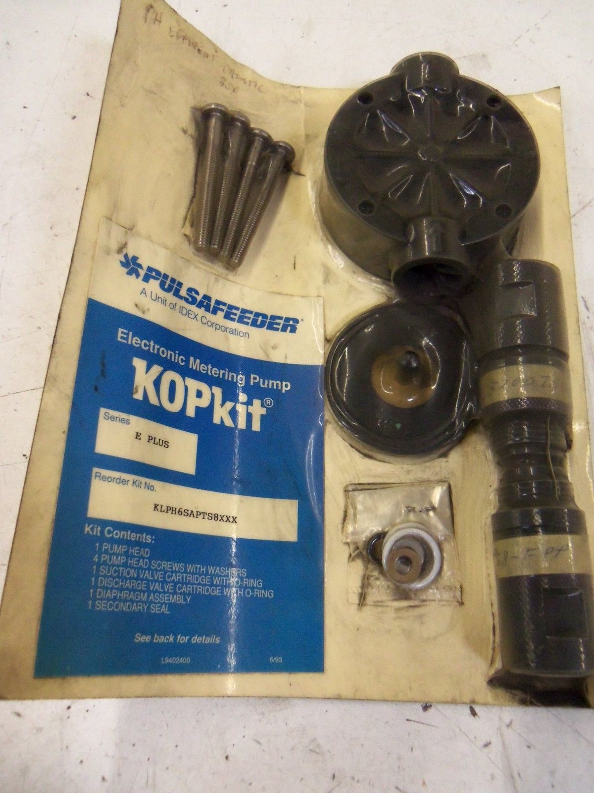 PULSAFEEDER KLPH6SAPTS8XXX METERING PUMP KOPKIT *NEW IN ORIGINAL PACKAGE*