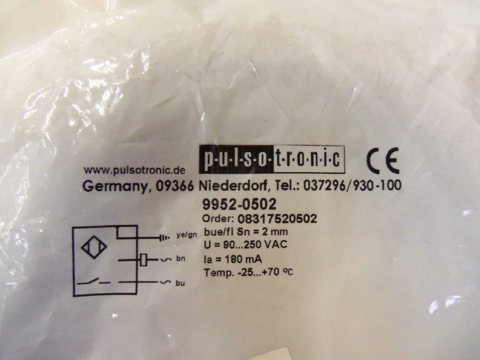 PULSOTRONIC 9952-0502 *NEW IN FACTORY BAG*