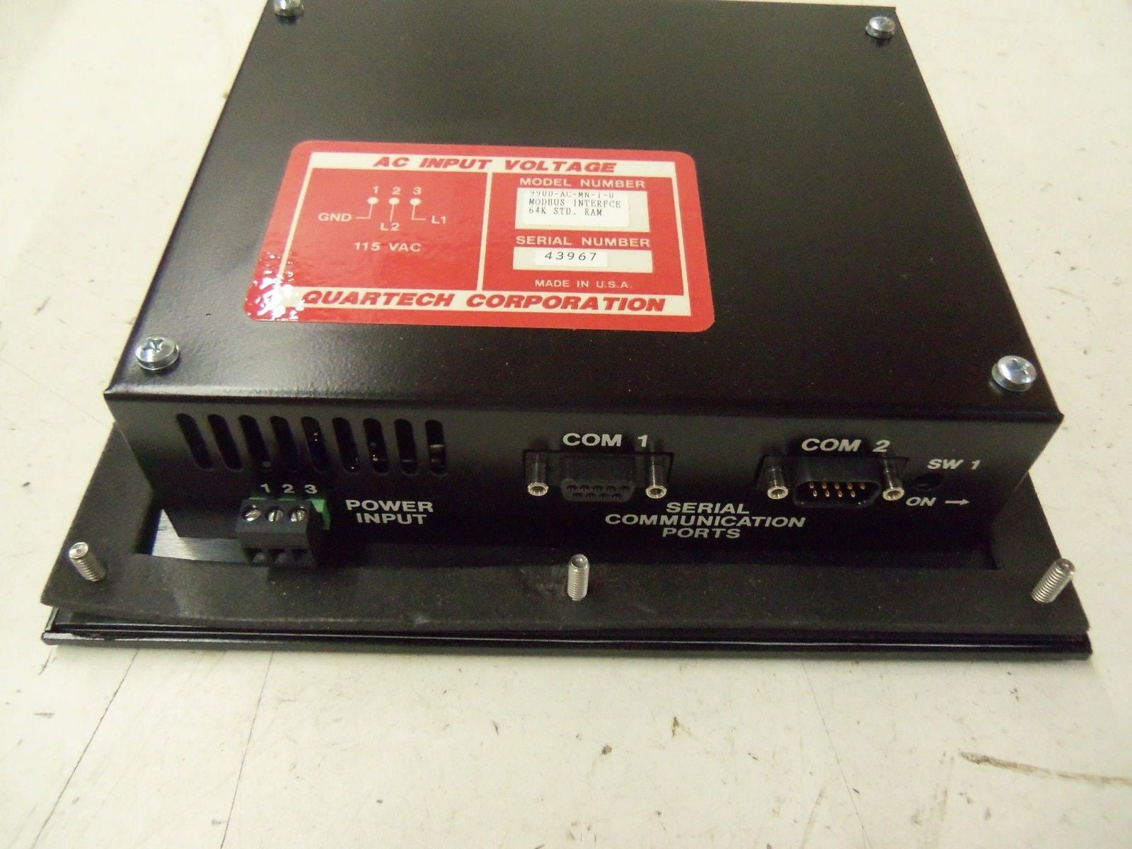 QUARTECH 9900-AC-MN-1-0 MODBUS INTERFACE *NEW NO BOX*