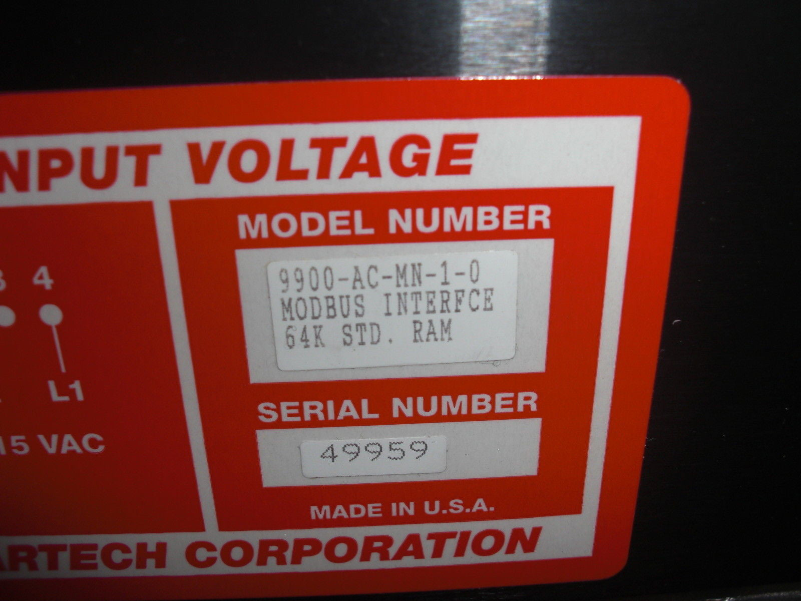 QUARTECH 9900-AC-MN-1-0 MODBUS INTERFACE *NEW IN BOX*