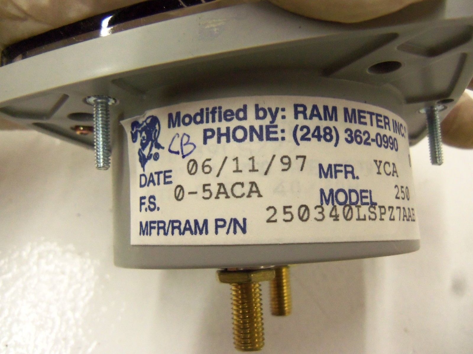 RAM METER INC. 250340LSPZAAB *NEW NO BOX*