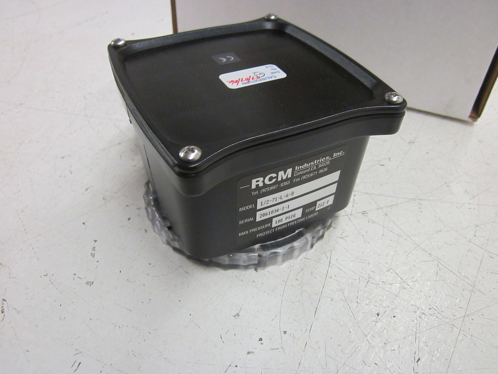 RCM INDUSTRIES 1/2-71-L-6-D GAUGE FLOW 1/2" .5-6.0GPM 180PSIG *NEW IN BOX*