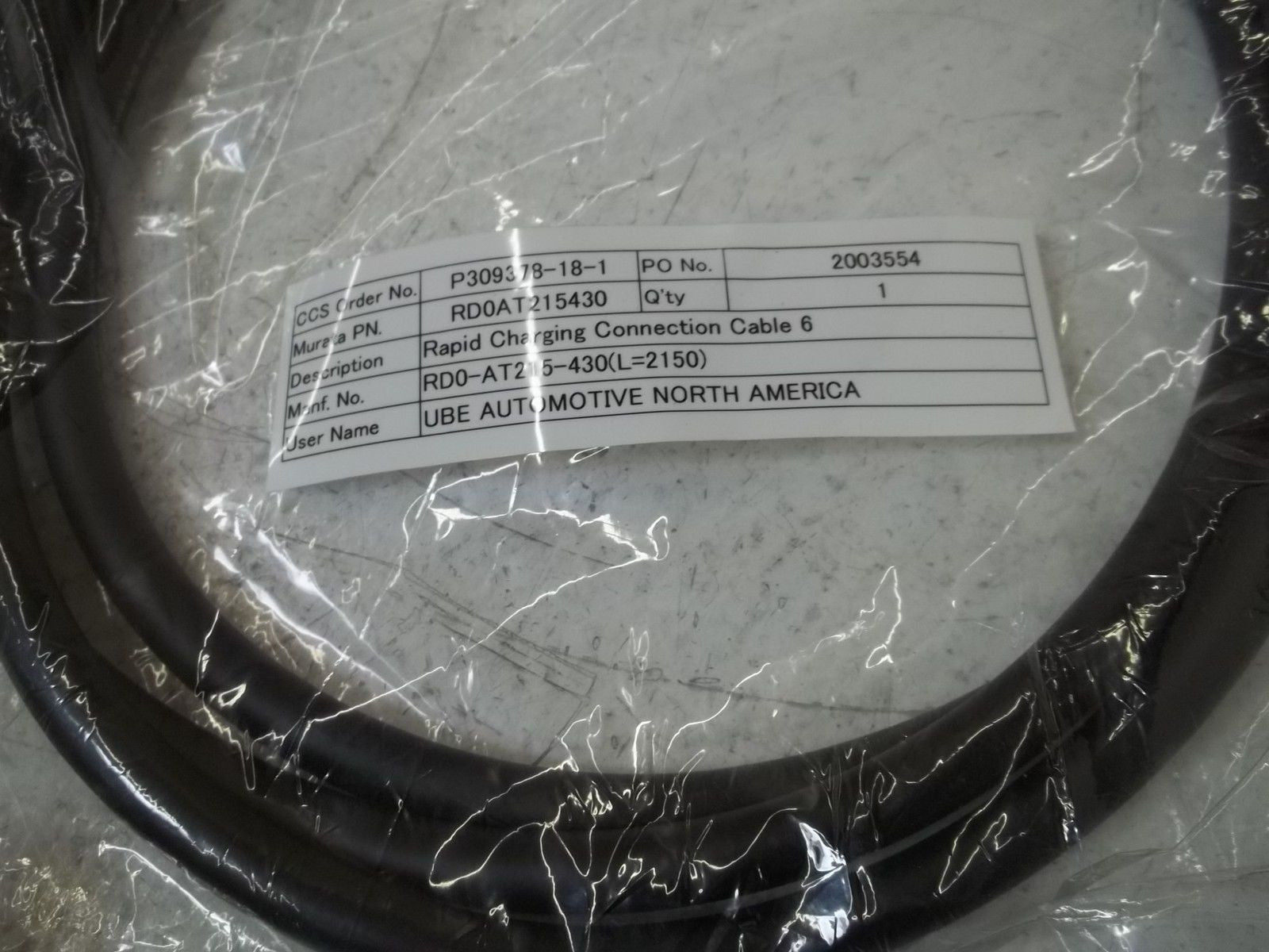 RD0DAT215430 RAPID CHARGING CONNECTION CABLE 6 *NEW NO BOX*