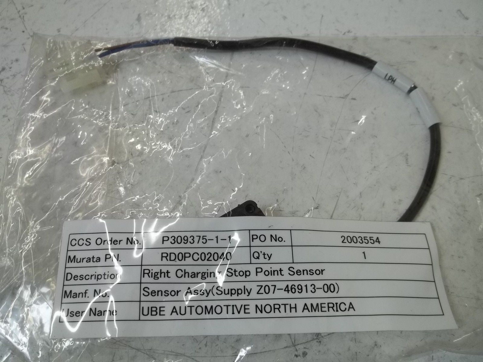 RD0PC02040 RIGHT CHARGING STOP POINT SENSOR *NEW NO BOX*