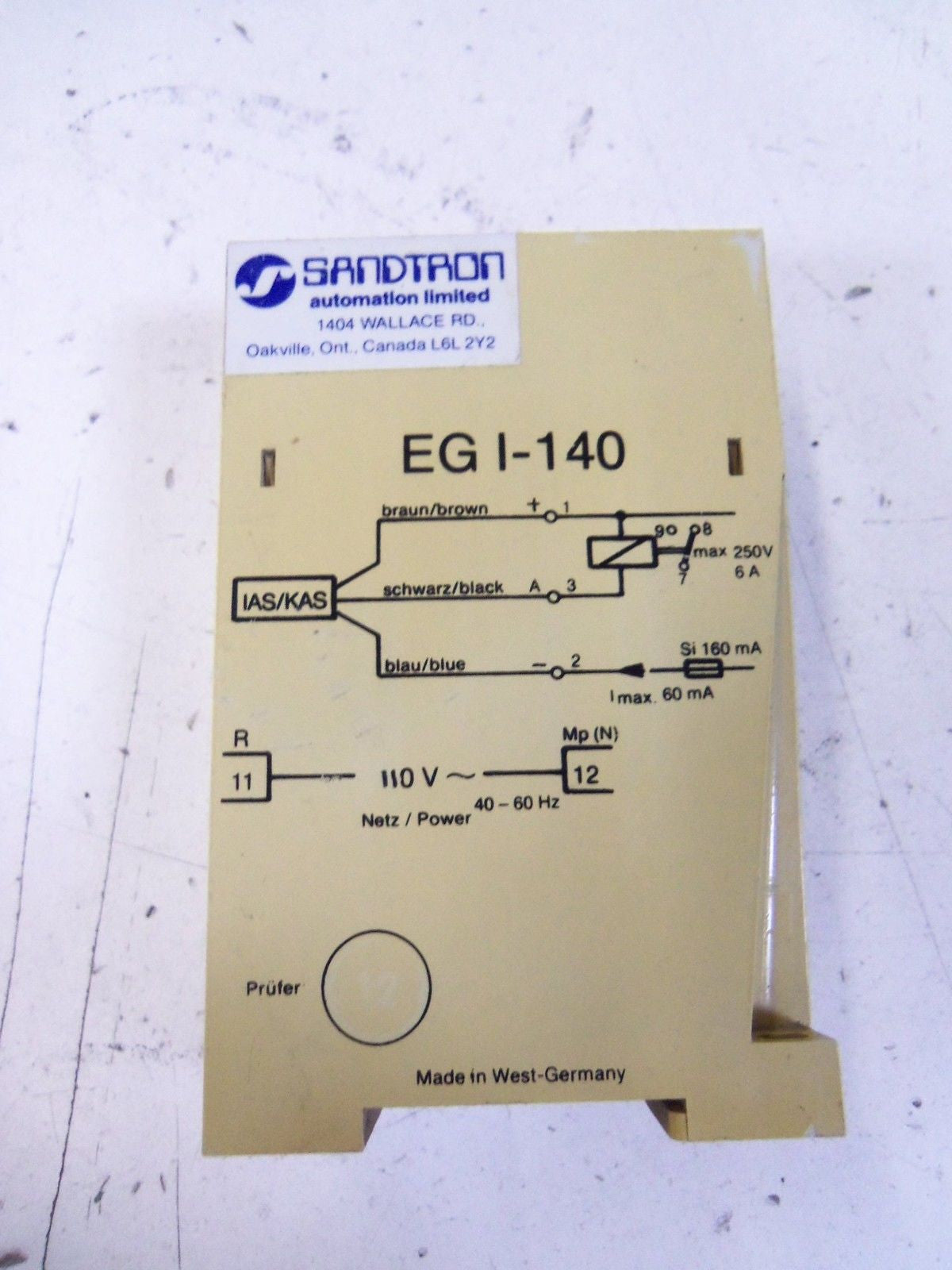 RECHNER EG I-140 SAFETY RELAY *USED*