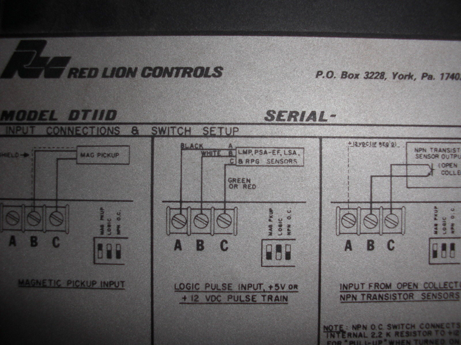 RED LION DT11D *NEW*