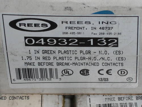 REES  04932-132 PUSH BUTTON *NEW IN BOX*