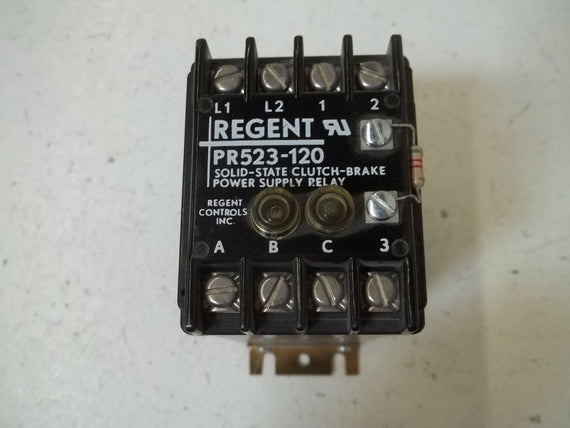 REGENT CONTROLS PR523-120 SOLID-STATE CLUTCH-BRAKE POWER SUPPLY RELAY *USED*