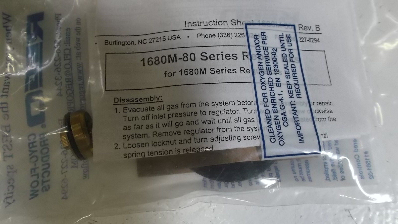 REGO 1680M-80 *NEW IN FACTORY BAG*