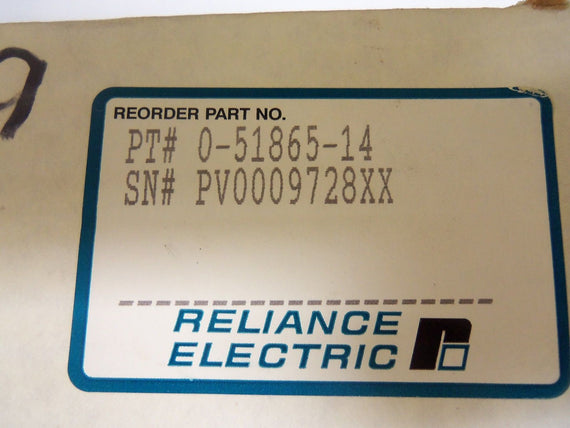 RELIANCE ELECTRIC 0-51865-14 *NEW NO BOX*