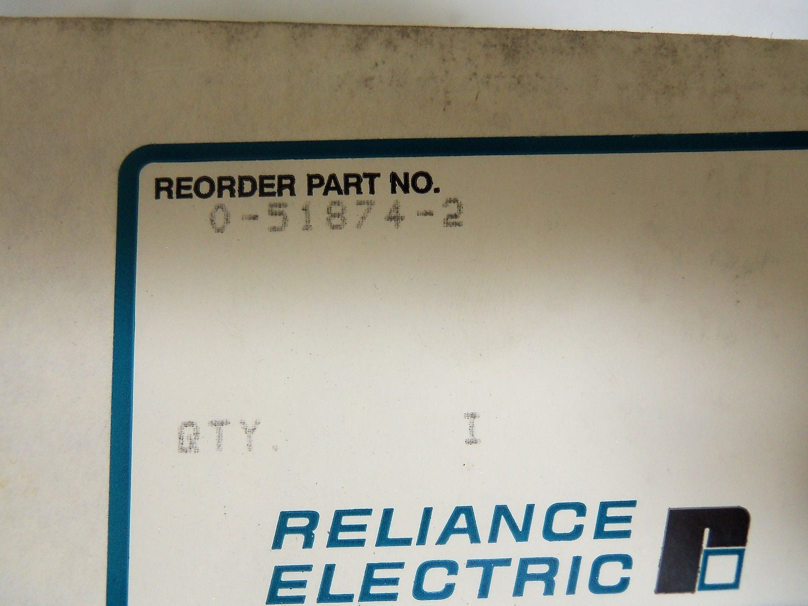 RELIANCE ELECTRIC 0-51874-2 PRINTED CIRCUIT STATIC SEQUENCE CARD *NEW NO BOX*
