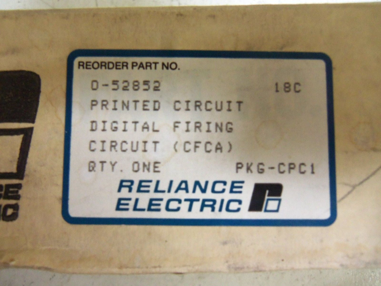 RELIANCE 0-52852 DIGITAL FIRING *USED*