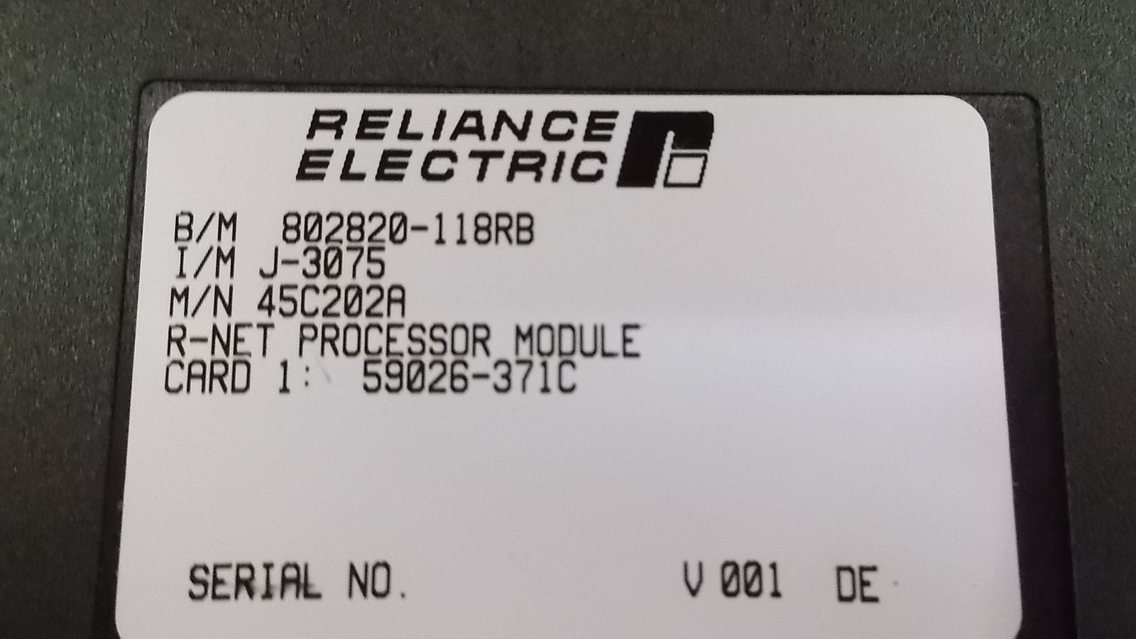 RELIANCE 45C202A PROCESSOR MODULE *NEW IN BOX*