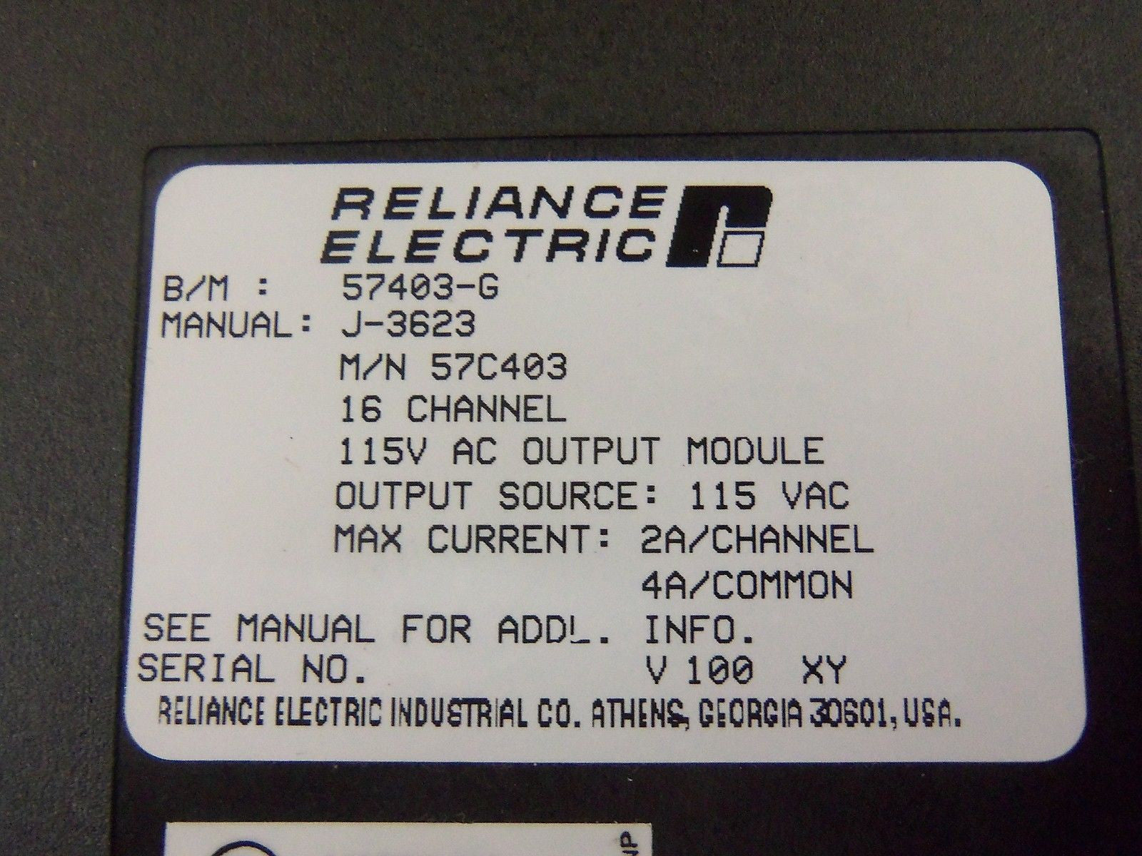 RELIANCE 57C403 57403-G *NEW IN BOX*