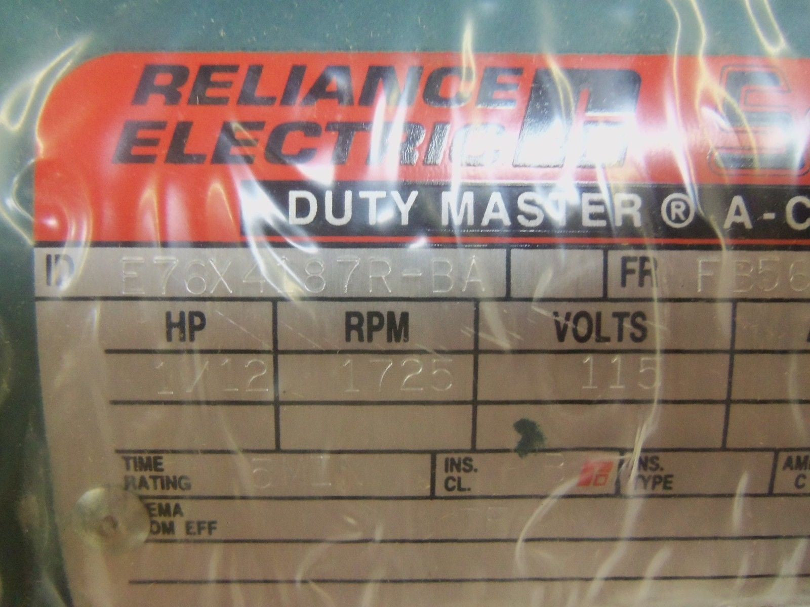 RELIANCE E76X4187R-BA *NEW IN BOX*
