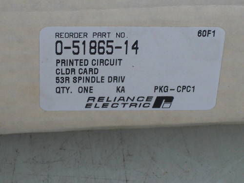 RELIANCE ELECTRIC 0-51865-14 PRINTED CIRCUIT CARD *NEW IN BOX*