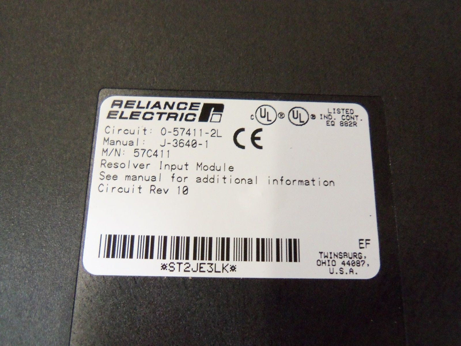 RELIANCE ELECTRIC 0-57411-2L *USED*