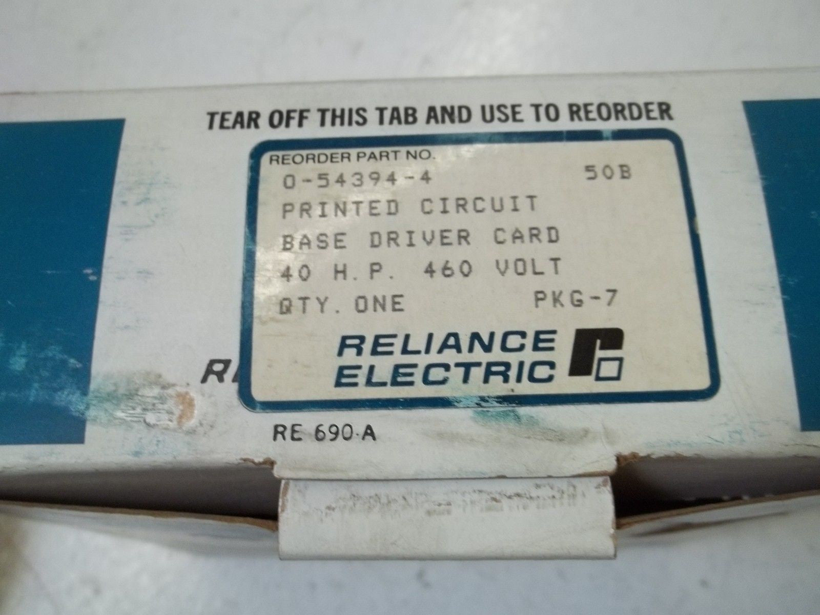 RELIANCE ELECTRIC 0-54394-4 PRINTER CIRCUIT BASE DRIVER CARD *NEW IN BOX*