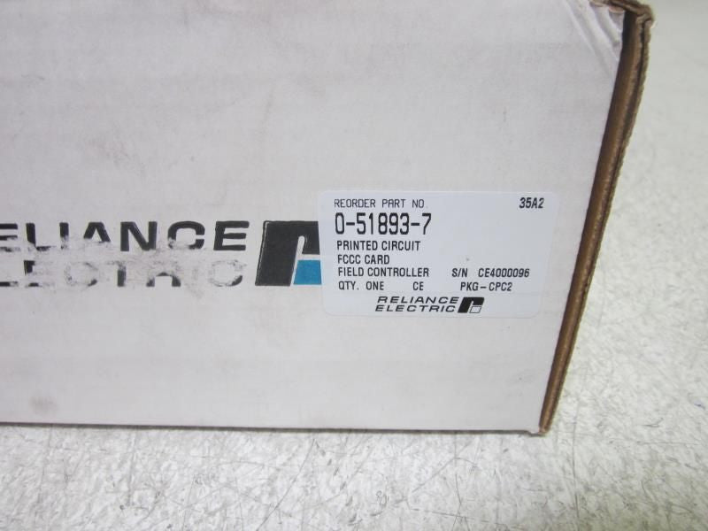 RELIANCE ELECTRIC 0-51893-7 PC CONTROL BOARD *USED*
