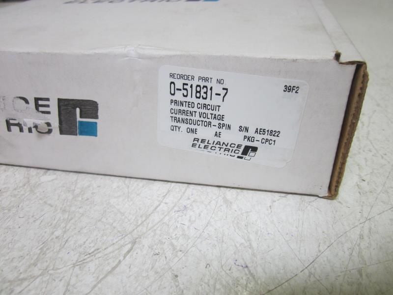 RELIANCE ELECTRIC 0-51831-7 PC BOARD CVTH *USED*