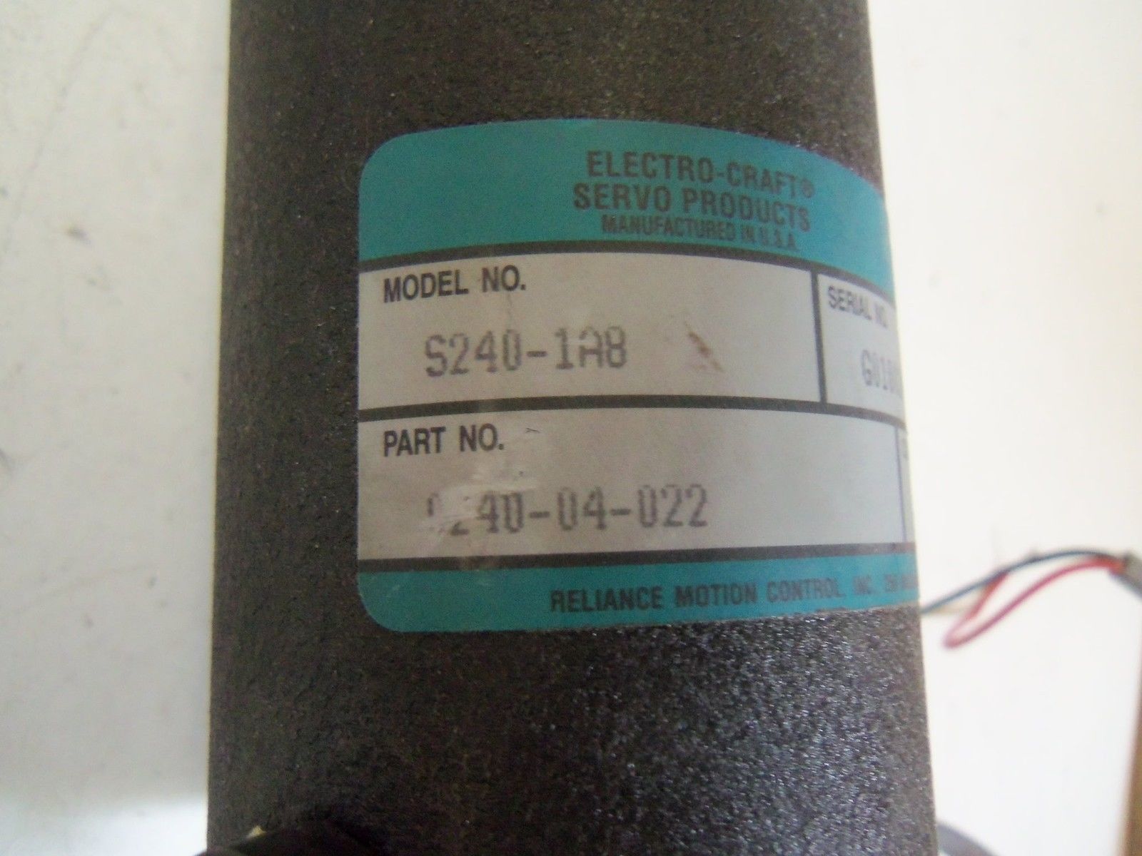 RELIANCE ELECTRIC S240-1AI SERVO MOTOR 0240-04-022 *USED*