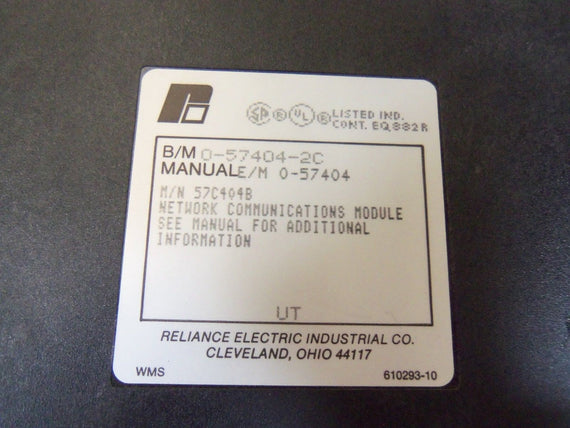 RELIANCE ELECTRIC 057404-2C NETWORK COMMUNICATIONS MODULE *USED*