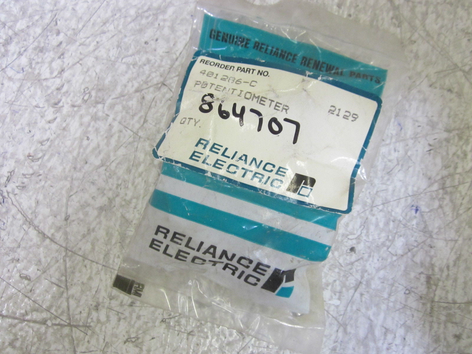 RELIANCE ELECTRIC 401286-C POTENTIOMETER *NEW IN A FACTORY BAG*