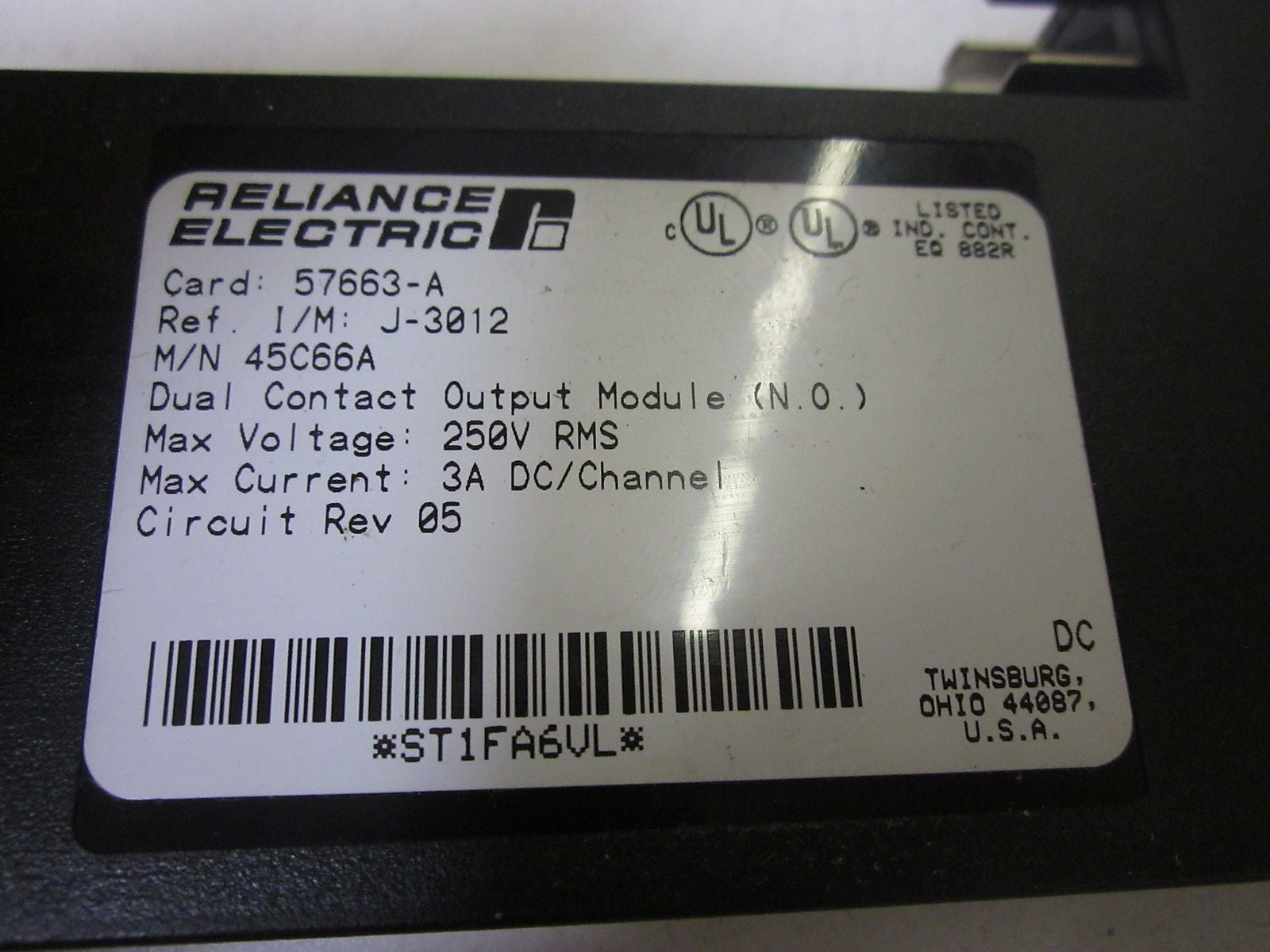 RELIANCE ELECTRIC 45C66A *USED*